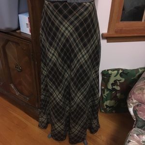 Long women’s plaid skirt